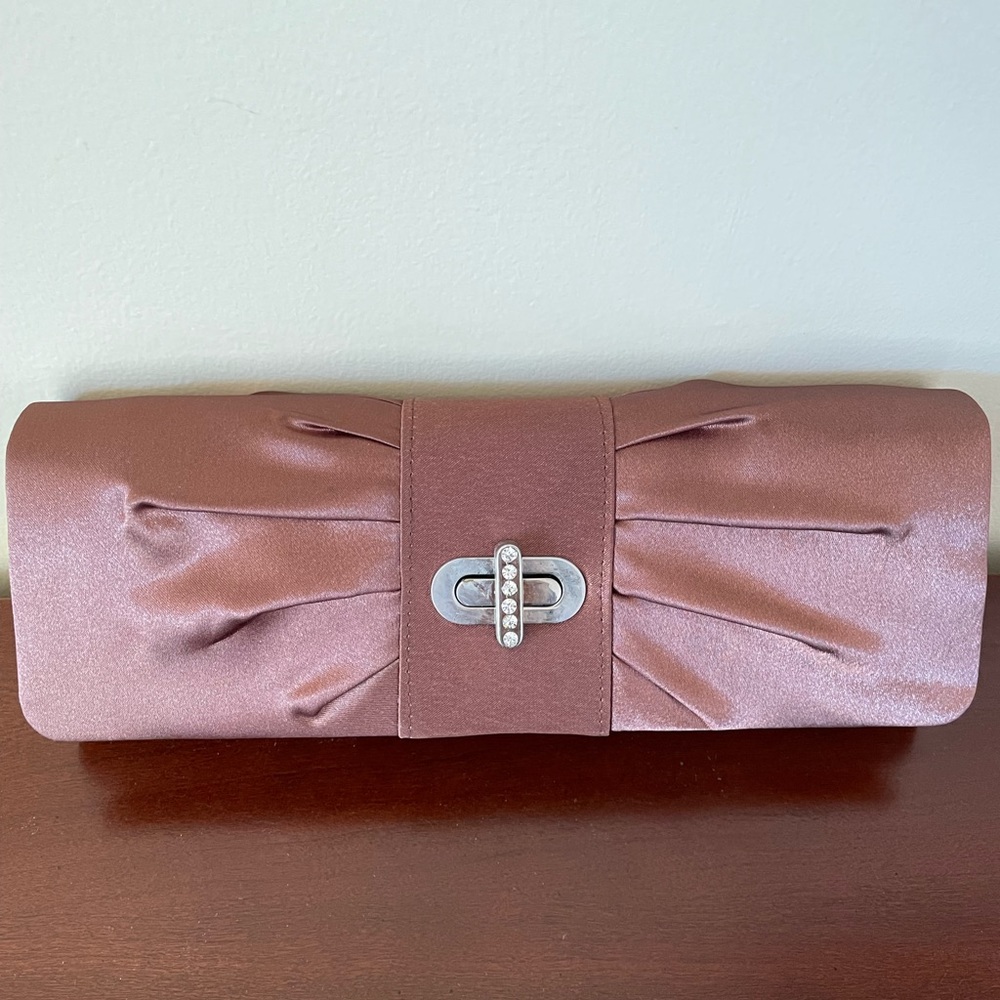 Brown beaded small clutch